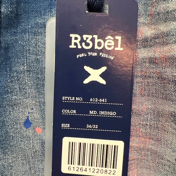 * R3bel  Skinny Fit Jeans Mens 36 x 32 - Picture 3 of 7